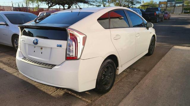 JTDKN3DUXC1528460 - 2012 TOYOTA PRIUS WHITE photo 4