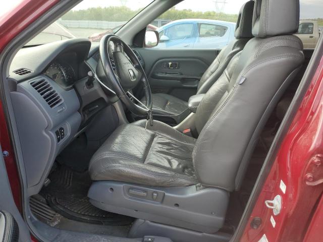 2HKYF18533H500653 - 2003 HONDA PILOT EXL RED photo 7