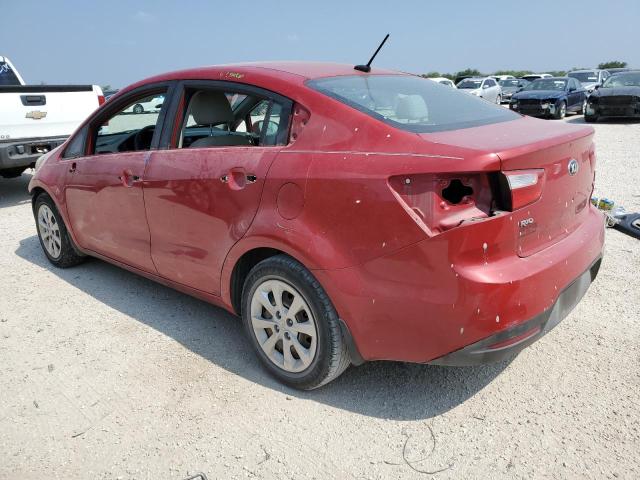 KNADM4A34D6213975 - 2013 KIA RIO LX RED photo 2