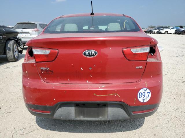 KNADM4A34D6213975 - 2013 KIA RIO LX RED photo 6