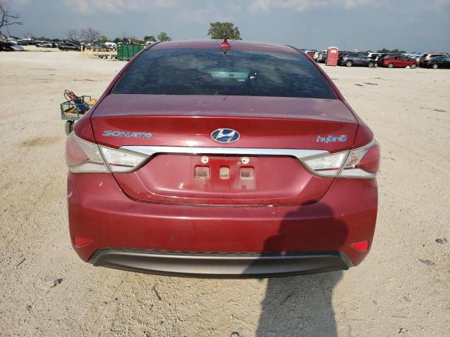 KMHEC4A42FA131743 - 2015 HYUNDAI SONATA HYBRID RED photo 6