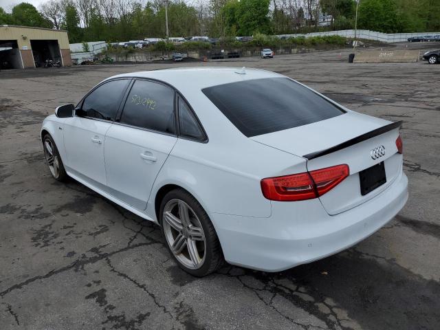 WAUBGAFL2EA150525 - 2014 AUDI S4 PREMIUM PLUS WHITE photo 2