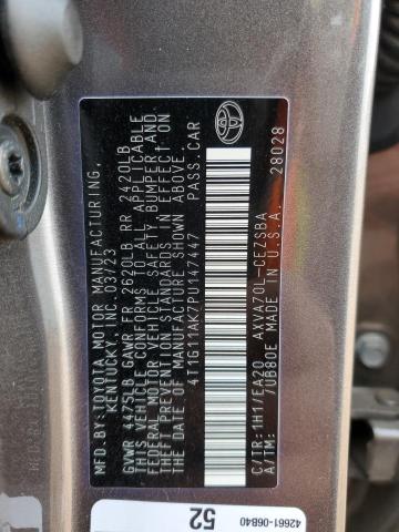 4T1G11AK7PU147447 - 2023 TOYOTA CAMRY SE NIGHT SHADE GRAY photo 12