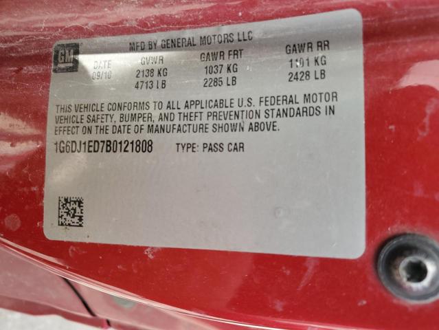 1G6DJ1ED7B0121808 - 2011 CADILLAC CTS PERFORMANCE COLLECTION Каштановый фото 12