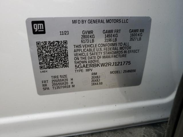5GAERBKW2RJ121775 - 2024 BUICK ENCLAVE ESSENCE თეთრი ფოტო 13
