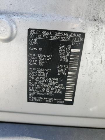 KNMAT2MV9JP517254 - 2018 NISSAN ROGUE S SILVER photo 13