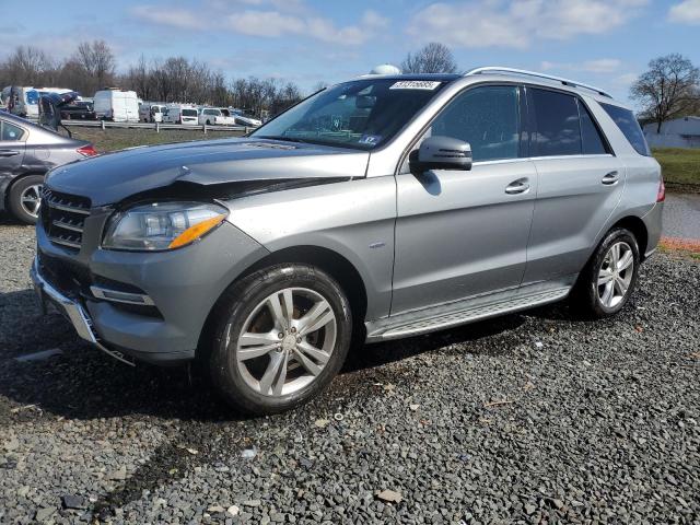 4JGDA5HB2CA001713 - 2012 MERCEDES-BENZ ML 350 4MATIC SILVER photo 1