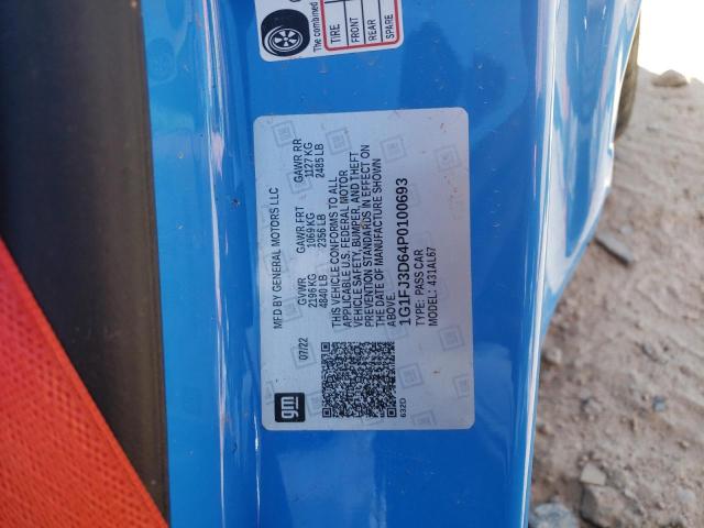 1G1FJ3D64P0100693 - 2023 CHEVROLET CAMARO ZL1 BLUE photo 13