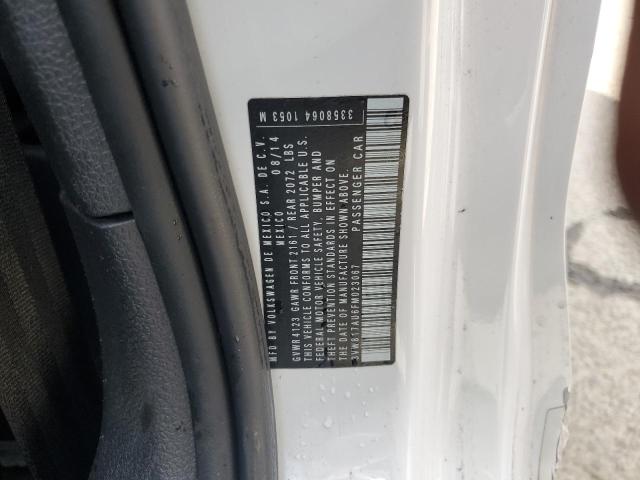 3VW817AU6FM023067 - 2015 VOLKSWAGEN GOLF WHITE photo 12