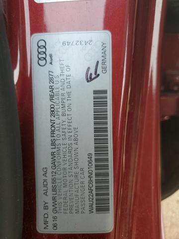 WAU22AFC6HN010649 - 2017 AUDI A7 PRESTIGE RED photo 13