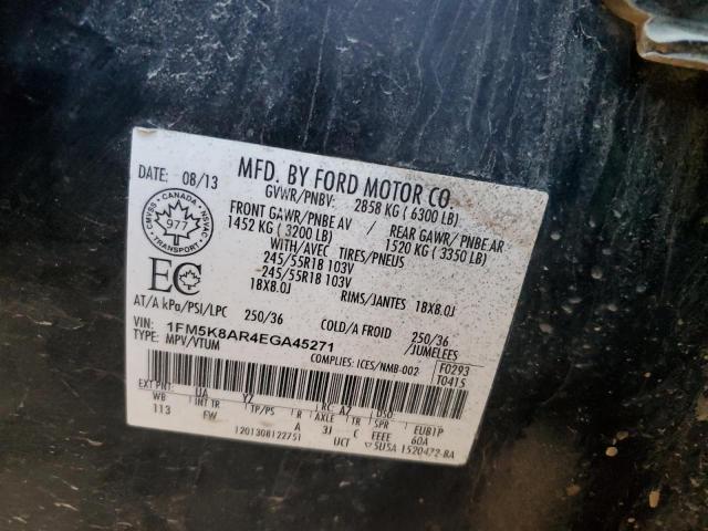 1FM5K8AR4EGA45271 - 2014 FORD EXPLORER POLICE INTERCEPTOR BLACK photo 14