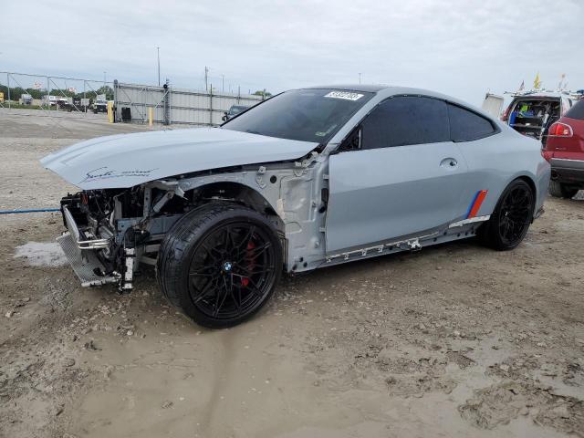 WBS33AZ03MCG68386 - 2021 BMW M4 COMPETITION GRAY photo 1