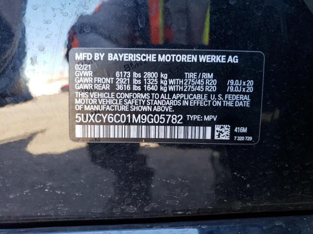 5UXCY6C01M9G05782 - 2021 BMW X6 XDRIVE40I BLACK photo 13