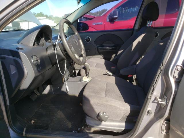 KL1TD66658B084291 - 2008 CHEVROLET AVEO BASE GRAY photo 7