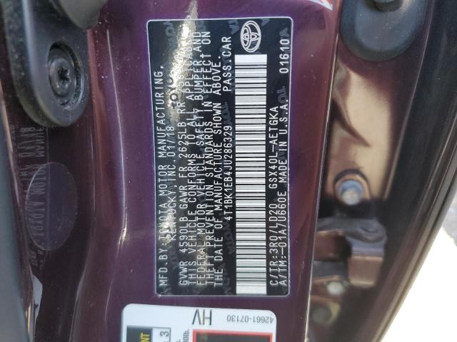 4T1BK1EB4JU286329 - 2018 TOYOTA AVALON XLE PURPLE photo 12