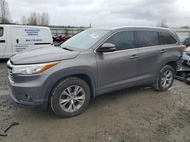 5TDJKRFH2FS164761 - 2015 TOYOTA HIGHLANDER XLE 灰色 照片 1