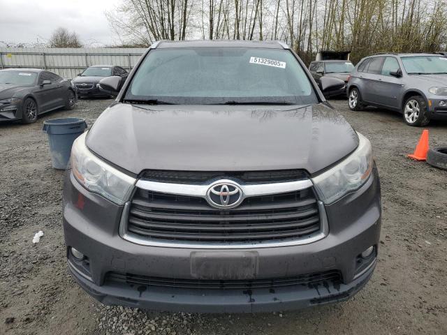5TDJKRFH2FS164761 - 2015 TOYOTA HIGHLANDER XLE 灰色 照片 5