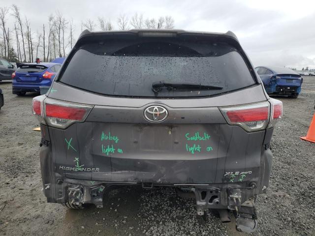 5TDJKRFH2FS164761 - 2015 TOYOTA HIGHLANDER XLE 灰色 照片 6