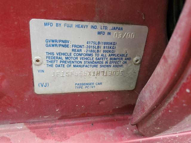 JF1SF656X1H713035 - 2001 SUBARU FORESTER S 红色 照片 13