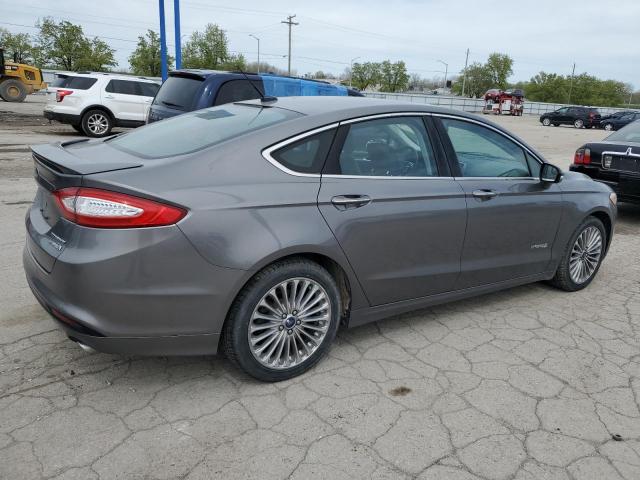 3FA6P0RU9ER308423 - 2014 FORD FUSION TITANIUM HEV GRAY photo 3