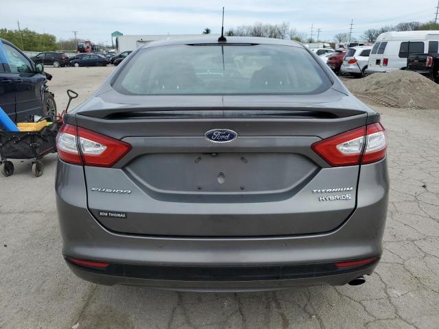 3FA6P0RU9ER308423 - 2014 FORD FUSION TITANIUM HEV GRAY photo 6