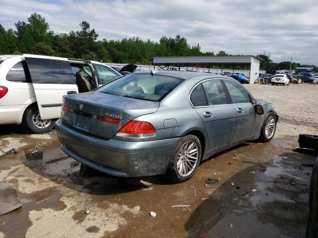 WBAGL63504DP74003 - 2004 BMW 745 I TEAL photo 3