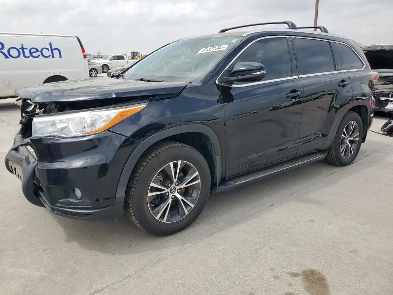 5TDKKRFH1GS152901 - 2016 TOYOTA HIGHLANDER XLE 黑色 照片 1