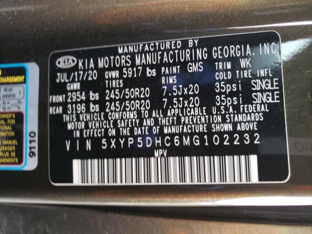 5XYP5DHC6MG102232 - 2021 KIA TELLURIDE SX GRAY photo 13