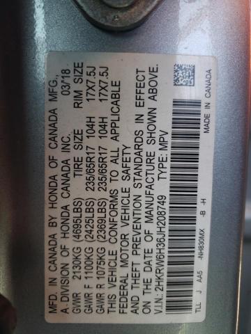2HKRW6H36JH208749 - 2018 HONDA CR-V LX SILVER photo 13