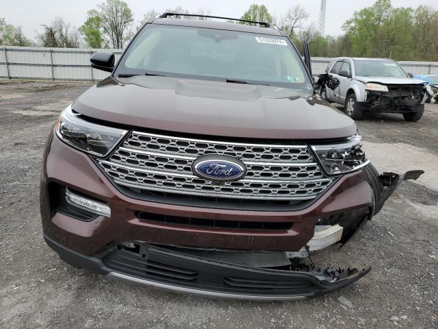 1FMSK8FHXLGA04367 - 2020 FORD EXPLORER LIMITED BROWN photo 5