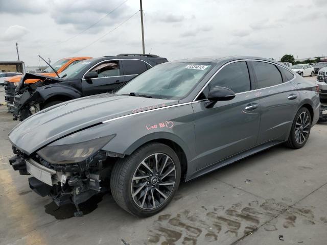 5NPEJ4J20LH006981 - 2020 HYUNDAI SONATA SEL PLUS GRAY photo 1