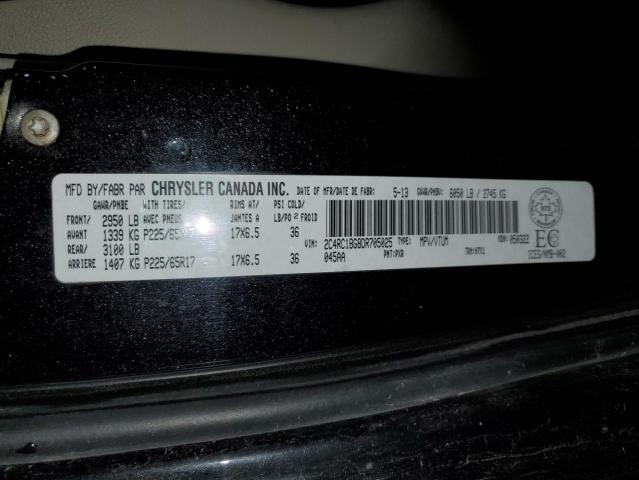 2C4RC1BG8DR705025 - 2013 CHRYSLER TOWN & COU TOURING BLACK photo 13