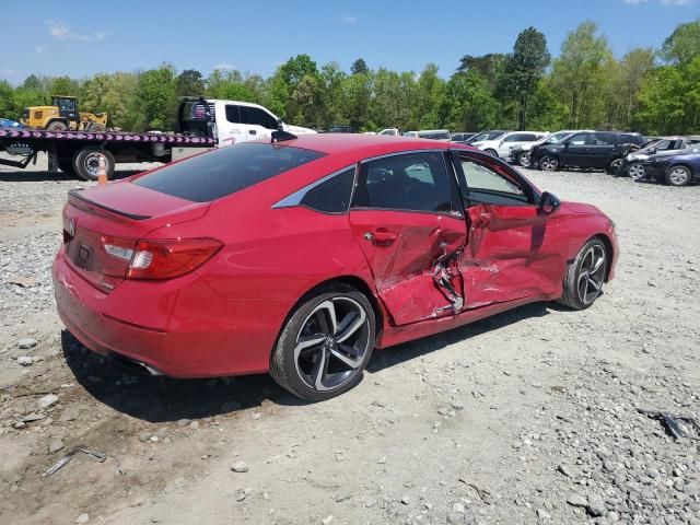 1HGCV1F38MA063998 - 2021 HONDA ACCORD SPORT RED photo 3