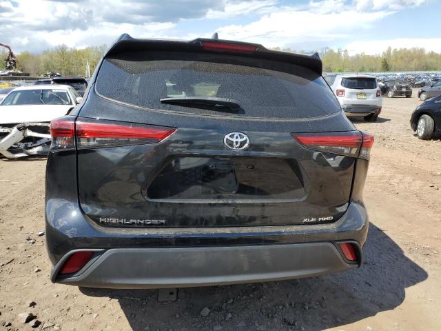 5TDGZRBHXMS116403 - 2021 TOYOTA HIGHLANDER XLE BLACK photo 6