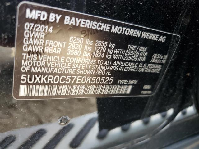 5UXKR0C57E0K50525 - 2014 BMW X5 XDRIVE35I BLACK photo 12