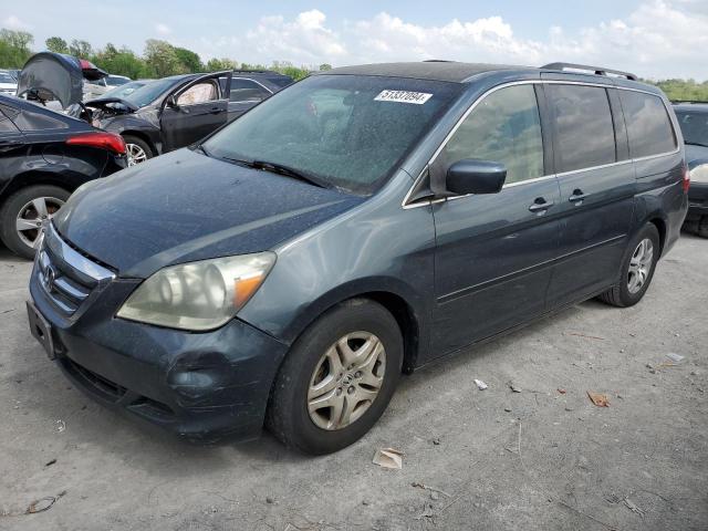 5FNRL38435B405169 - 2005 HONDA ODYSSEY EX BLUE photo 1