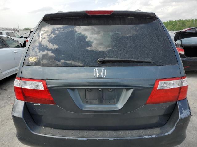 5FNRL38435B405169 - 2005 HONDA ODYSSEY EX BLUE photo 6