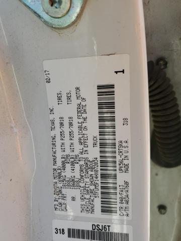 5TFUM5F14HX072034 - 2017 TOYOTA TUNDRA DOUBLE CAB SR/SR5 WHITE photo 12