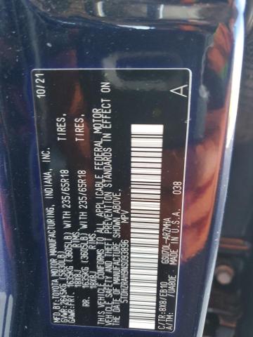 5TDHZRAH9NS093896 - 2022 TOYOTA HIGHLANDER XLE 蓝色 照片 13