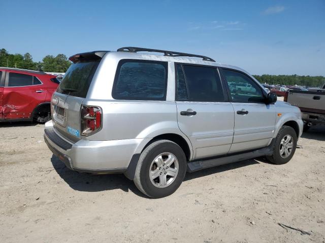 5FNYF28177B000308 - 2007 HONDA PILOT LX SILVER photo 3