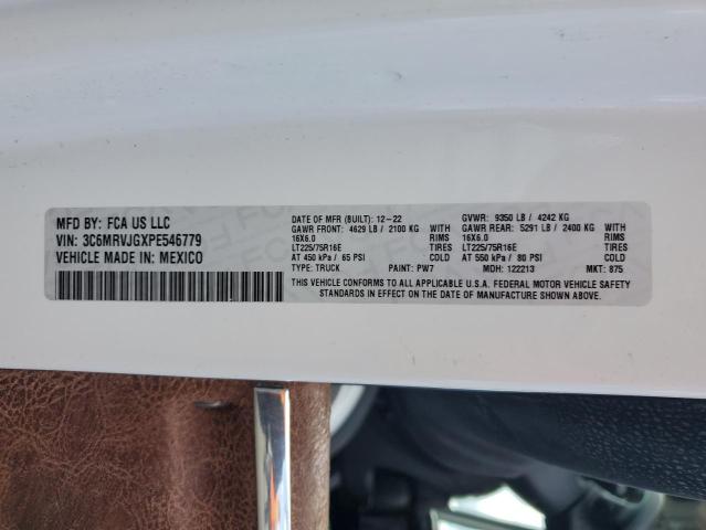 3C6MRVJGXPE546779 - 2023 RAM PROMASTER 3500 HIGH თეთრი ფოტო 13