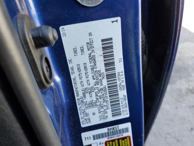 5TFUY5F1XFX438841 - 2015 TOYOTA TUNDRA DOUBLE CAB SR/SR5 BLUE photo 12