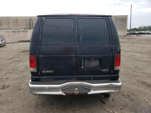 1FTNE24L12HA62938 - 2002 FORD ECONOLINE E250 VAN BLACK photo 6