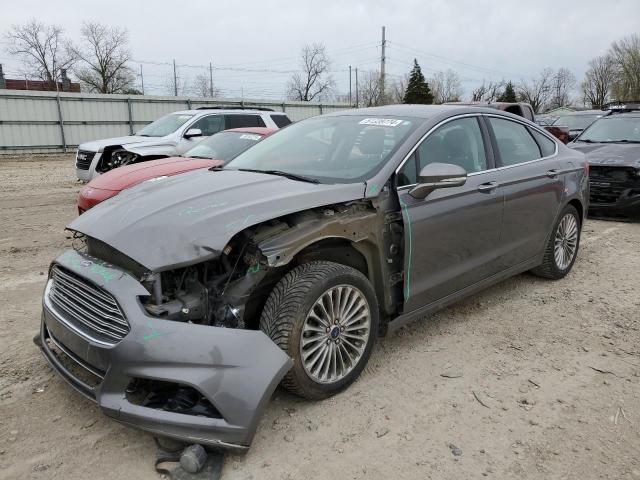 3FA6P0K93DR384837 - 2013 FORD FUSION TITANIUM GRAY photo 1