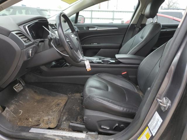 3FA6P0K93DR384837 - 2013 FORD FUSION TITANIUM GRAY photo 7