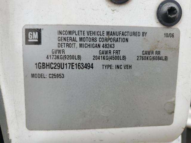 1GBHC29U17E163494 - 2007 CHEVROLET SILVERADO C2500 HEAVY DUTY WHITE photo 12