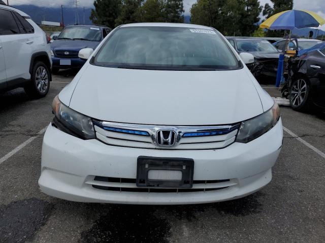 JHMFB4F3XCS007140 - 2012 HONDA CIVIC HYBRID L WHITE photo 5