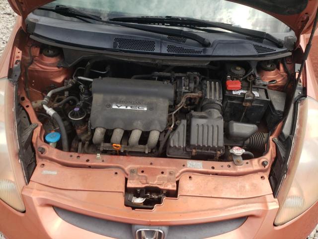 JHMGD386X7S028057 - 2007 HONDA FIT S ნარინჯისფერი ფოტო 11