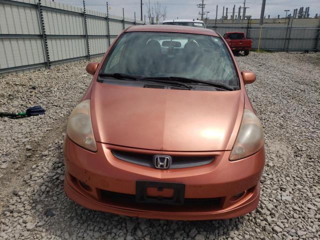 JHMGD386X7S028057 - 2007 HONDA FIT S ნარინჯისფერი ფოტო 5