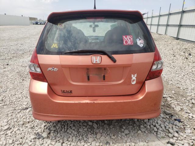 JHMGD386X7S028057 - 2007 HONDA FIT S ნარინჯისფერი ფოტო 6